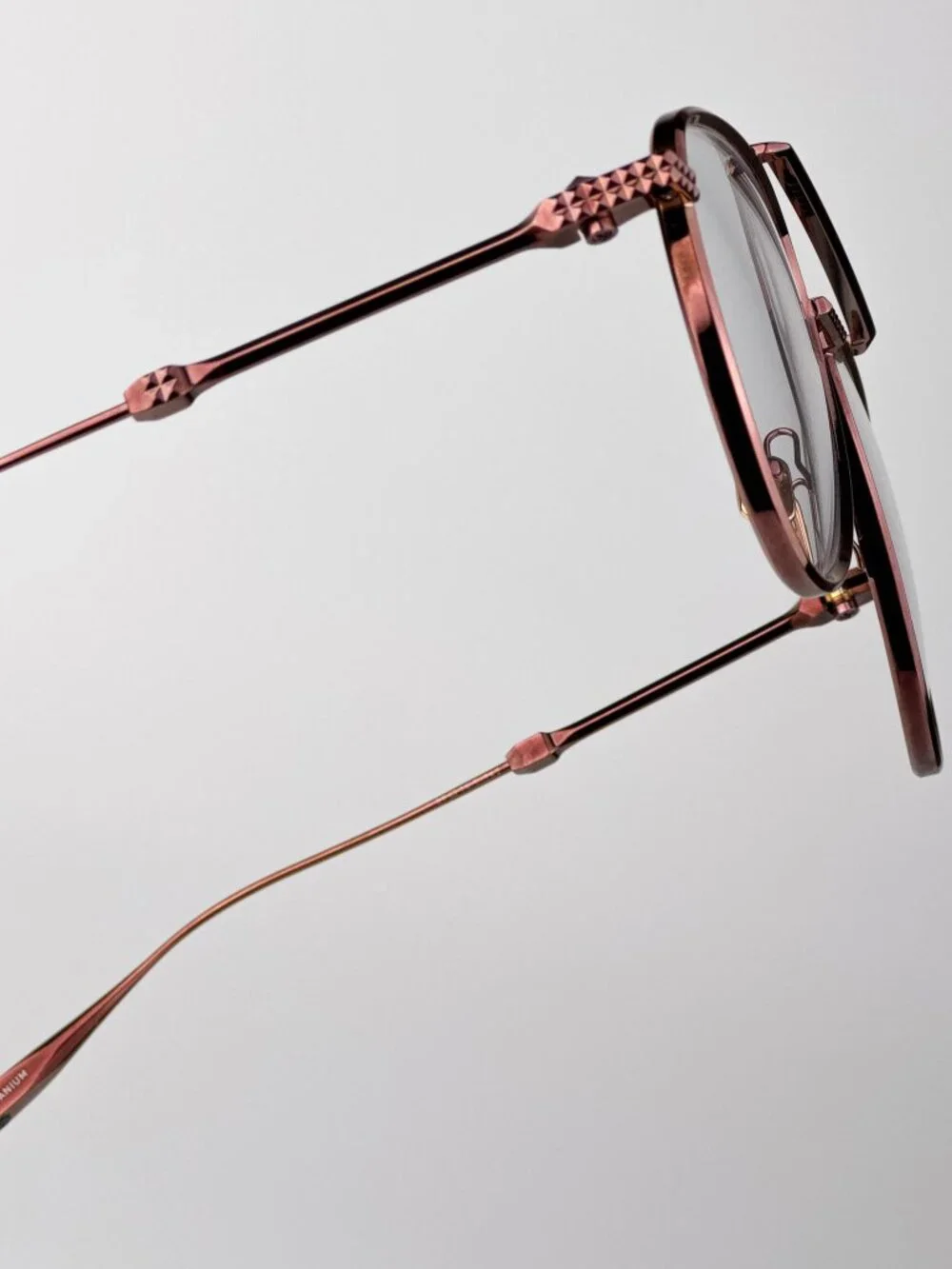 Valentino Unisex Eyeglasses – Rose Gold Pilot Frame V-STUD-II VLX-133 C